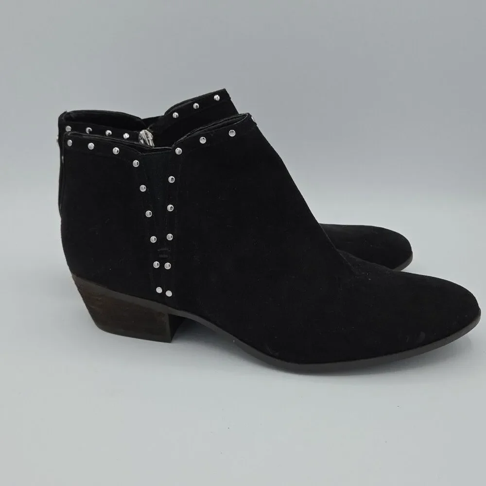 Circus by SAM EDLEMAN WOMENS ANKLE BOOTS BOOTIES SZ 9.5 M Studded Side Zip EUC
